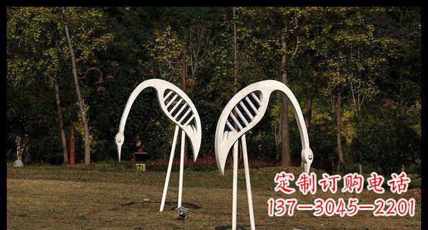 辽宁精美不锈钢仙鹤雕塑
