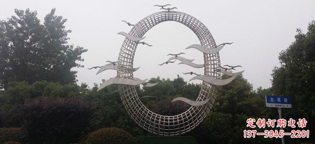 辽宁优雅风采,质感之美,赏心悦目的不锈钢海鸥雕塑