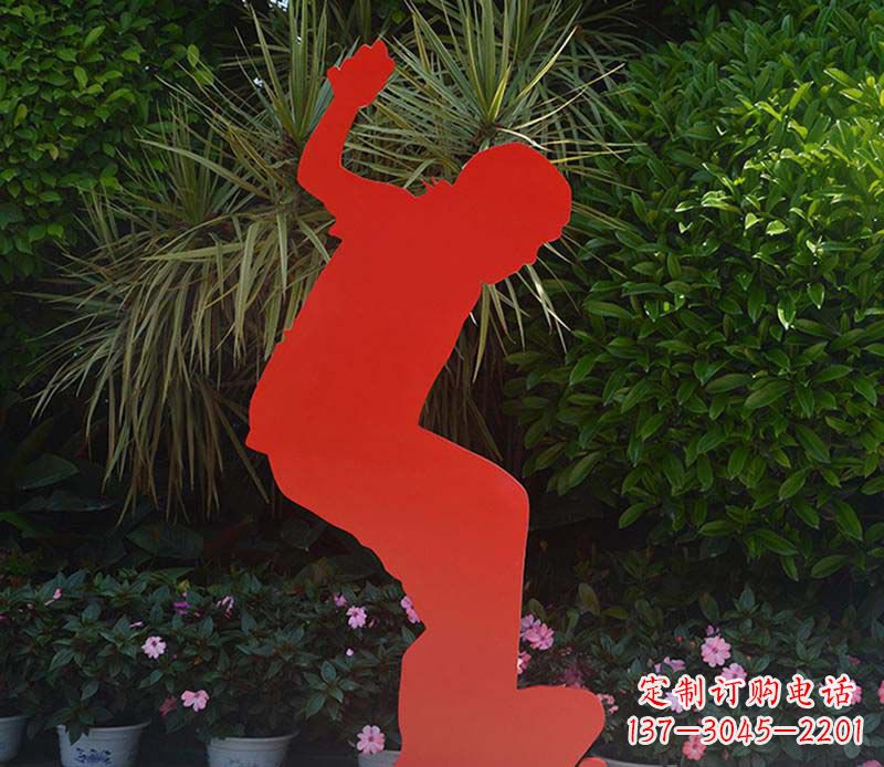 辽宁不锈钢男孩滑板雕塑