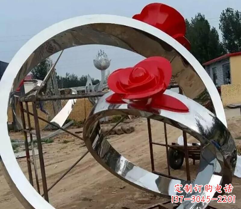 辽宁精致的不锈钢戒指雕塑