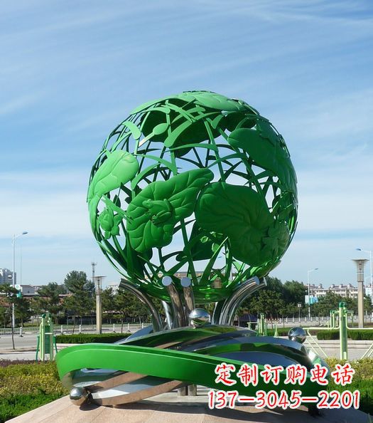 辽宁不锈钢镂空荷叶青蛙雕塑