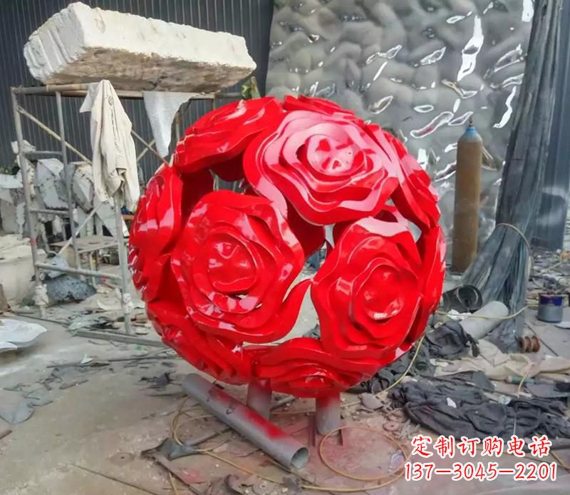 辽宁优雅柔美的玫瑰雕塑