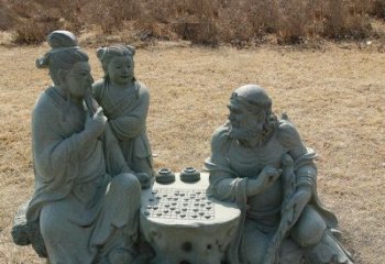 辽宁八仙下棋铜雕塑