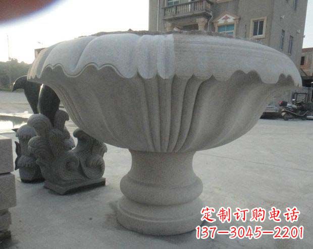 辽宁高端大理石花盆雕塑