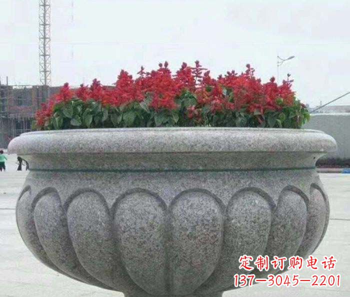 辽宁精美大理石花盆雕塑