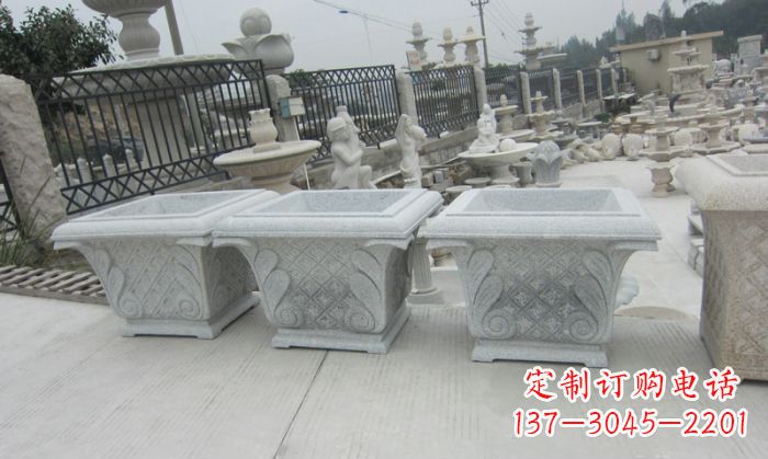 辽宁精美的大理石花盆雕塑