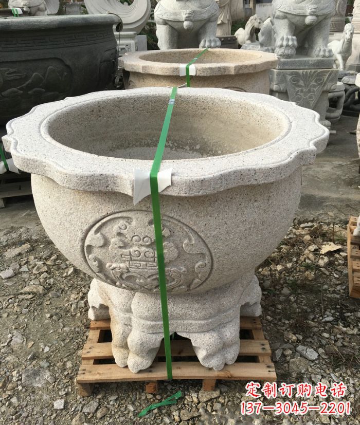 辽宁高品质大理石水缸雕塑