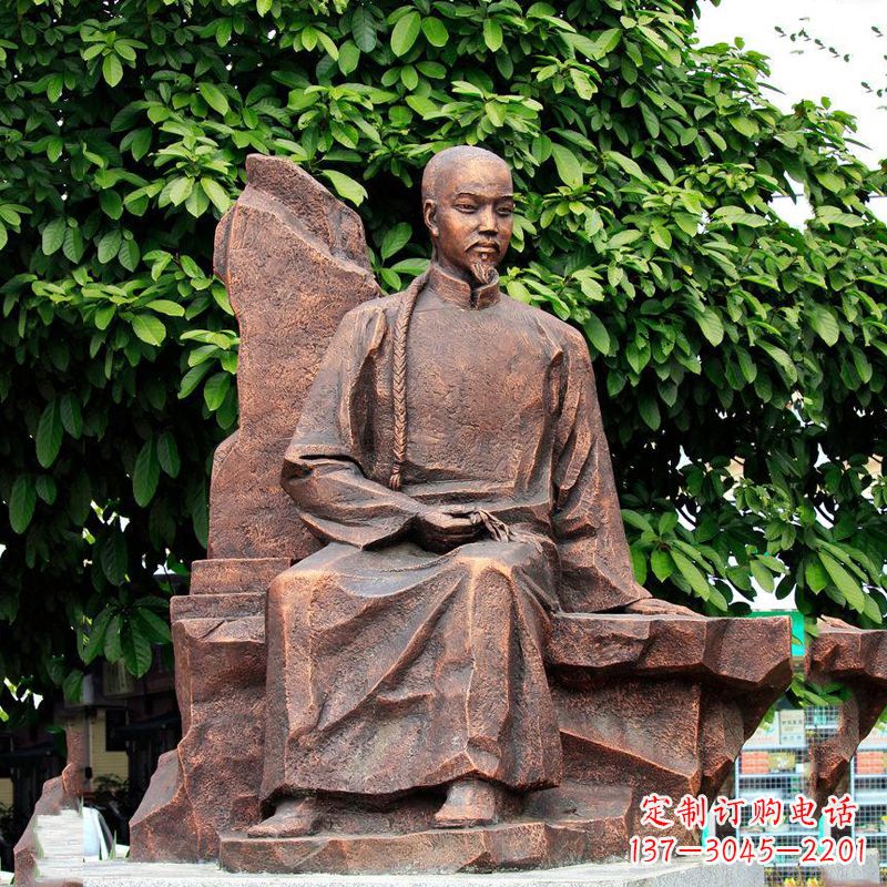 辽宁清朝名人叶天士纯铜雕像