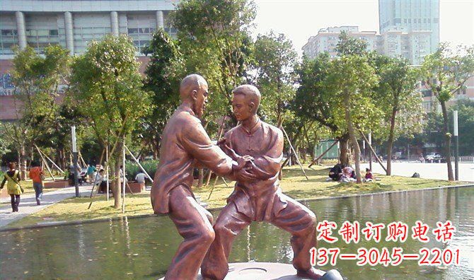 辽宁太极拳铜雕精美工艺品