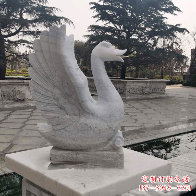 辽宁精致的天鹅石雕塑