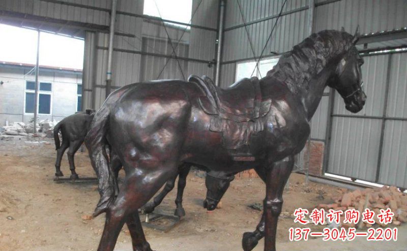 辽宁公园铜马动物铜雕
