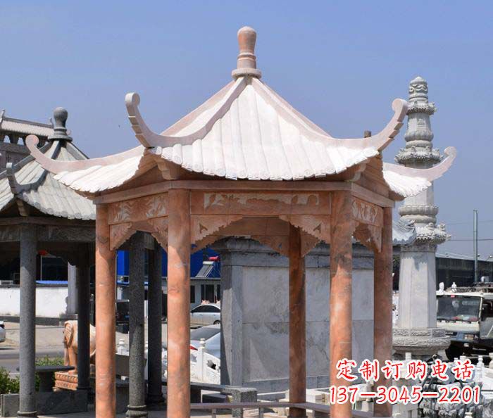 辽宁中领雕塑设计凉亭雕塑,清新简约添美感