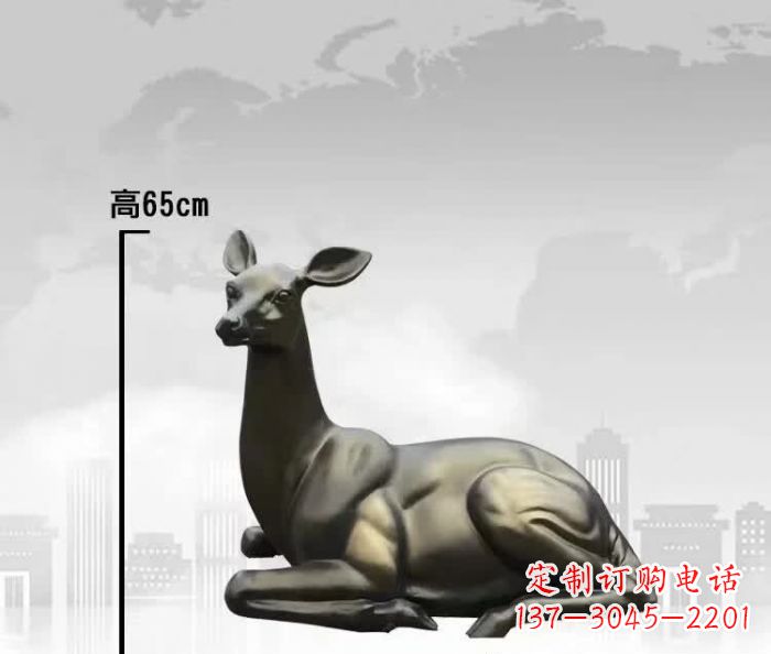 辽宁中领雕塑精美铜雕鹿