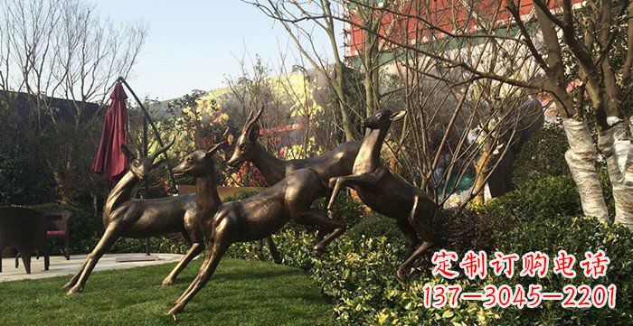 辽宁中领雕塑精美铜鹿动物雕塑