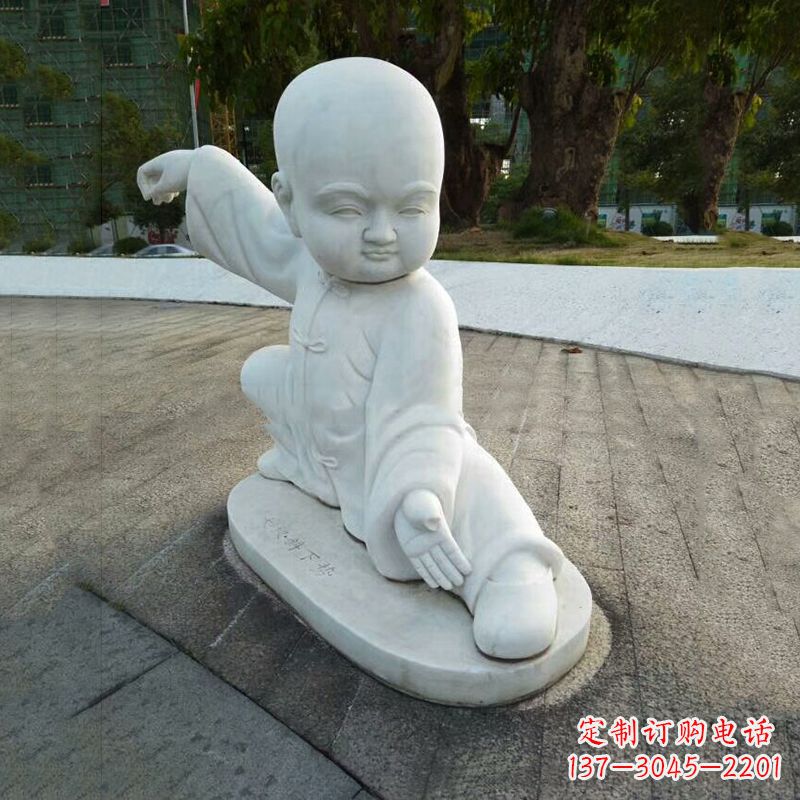 辽宁瑞士艺术家精美制作的和尚汉白玉石雕塑