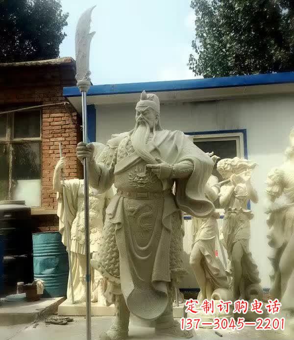 辽宁中领雕塑古代关公石雕