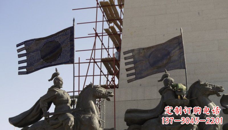 辽宁古代将军景区铜雕