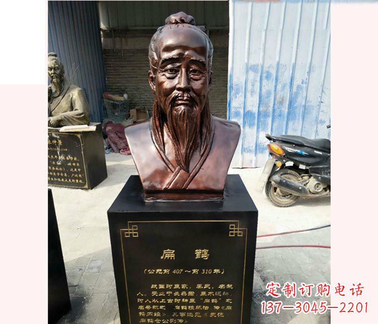 辽宁古代名医扁鹊胸像铜雕