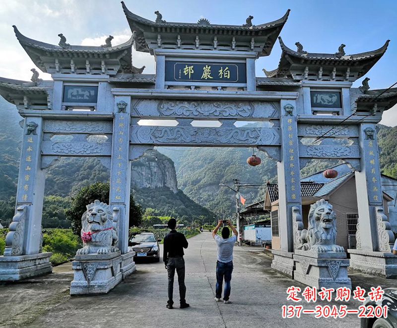 辽宁古典牌坊石雕塑