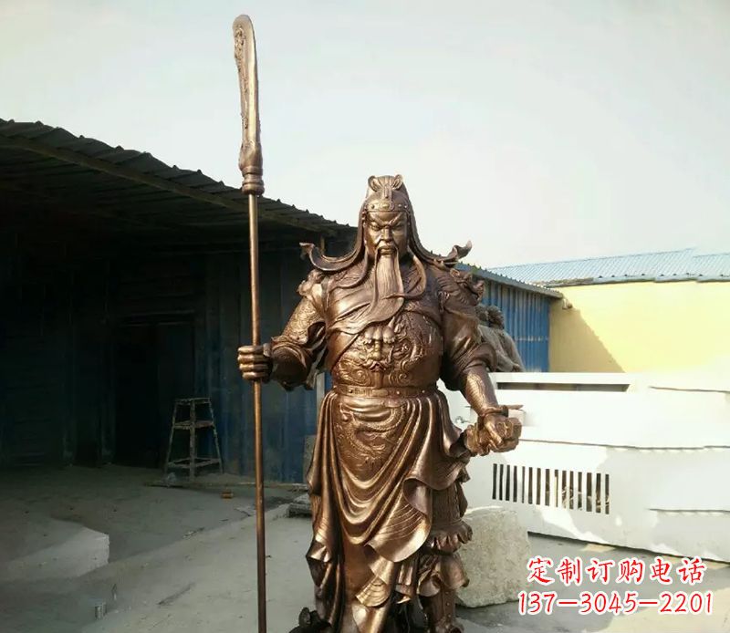 辽宁中领雕塑定制关公铜雕