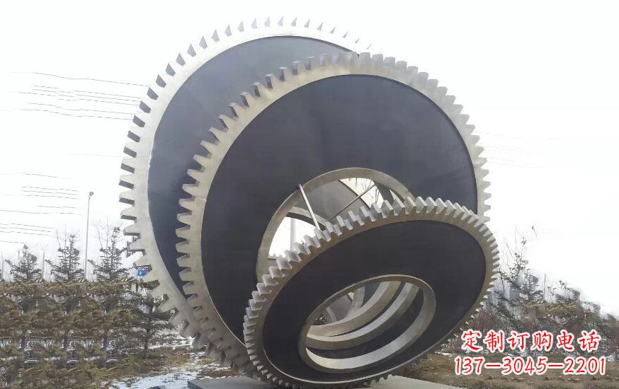 辽宁大型不锈钢齿轮雕塑