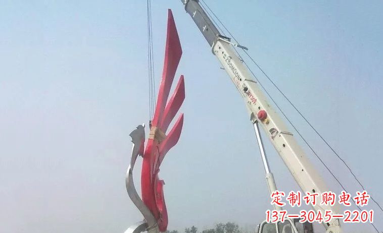 辽宁独特而精致的不锈钢抽象凤凰雕塑