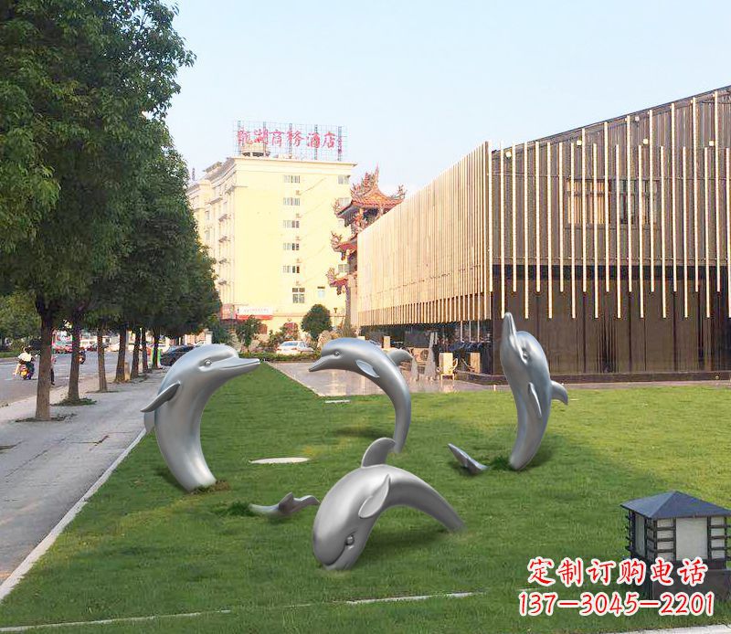 辽宁艺术雕塑“海豚”摆件