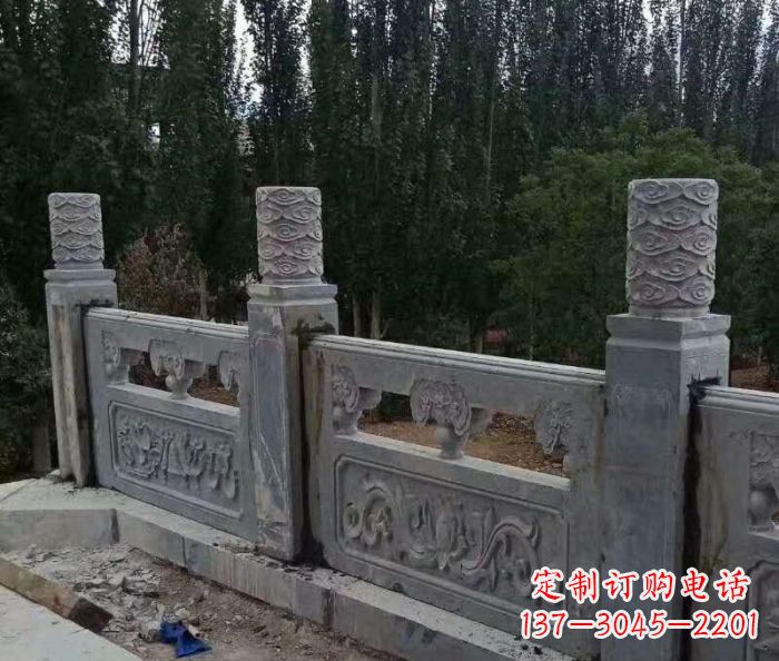 辽宁定制石质护城河栏板雕塑