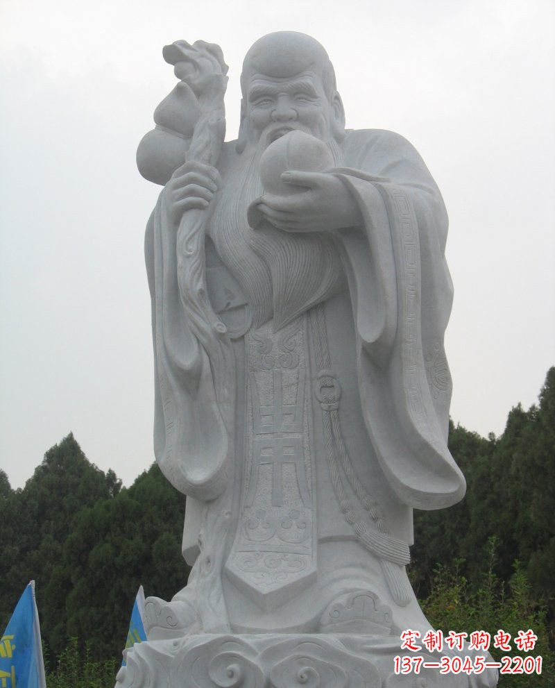 辽宁大理石老寿星雕塑,重现传统文化的美好