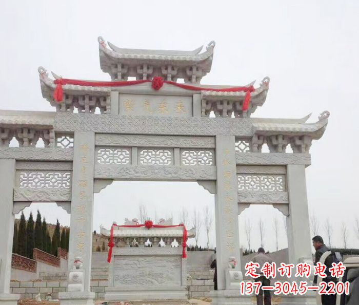 辽宁中领雕塑专业定制牌坊石雕