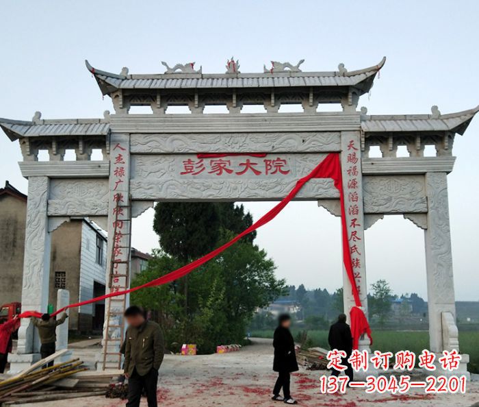 辽宁中领雕塑:牌坊石雕精美纷呈