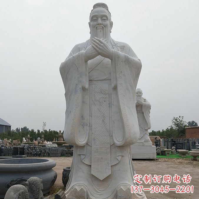辽宁传承自然美学,济南中领雕塑青铜孔子雕塑