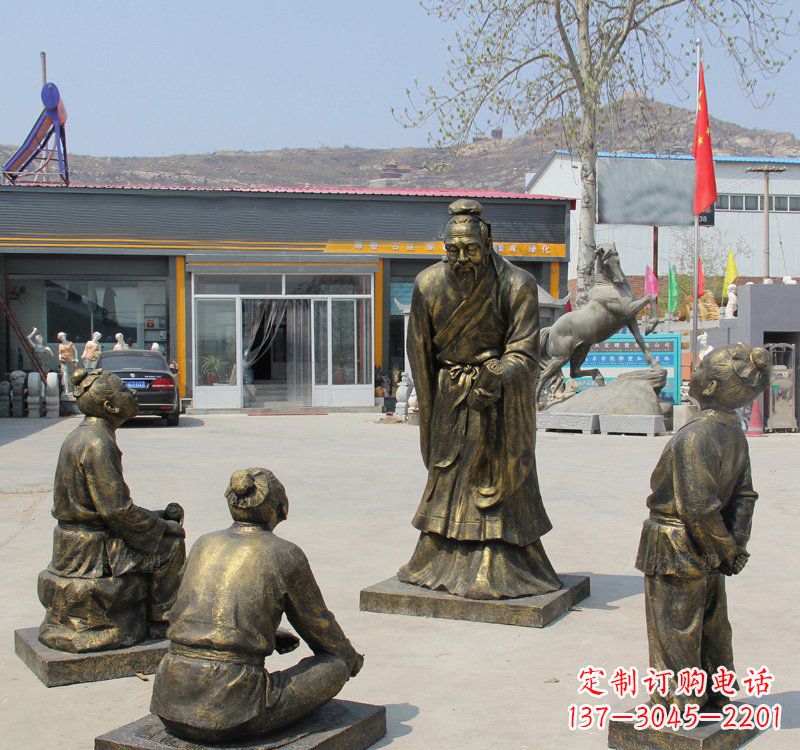 辽宁经典孔子雕塑,悠久文化传承