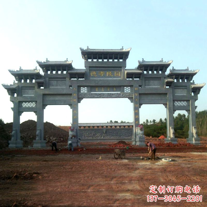 辽宁陵园五门石牌坊雕塑
