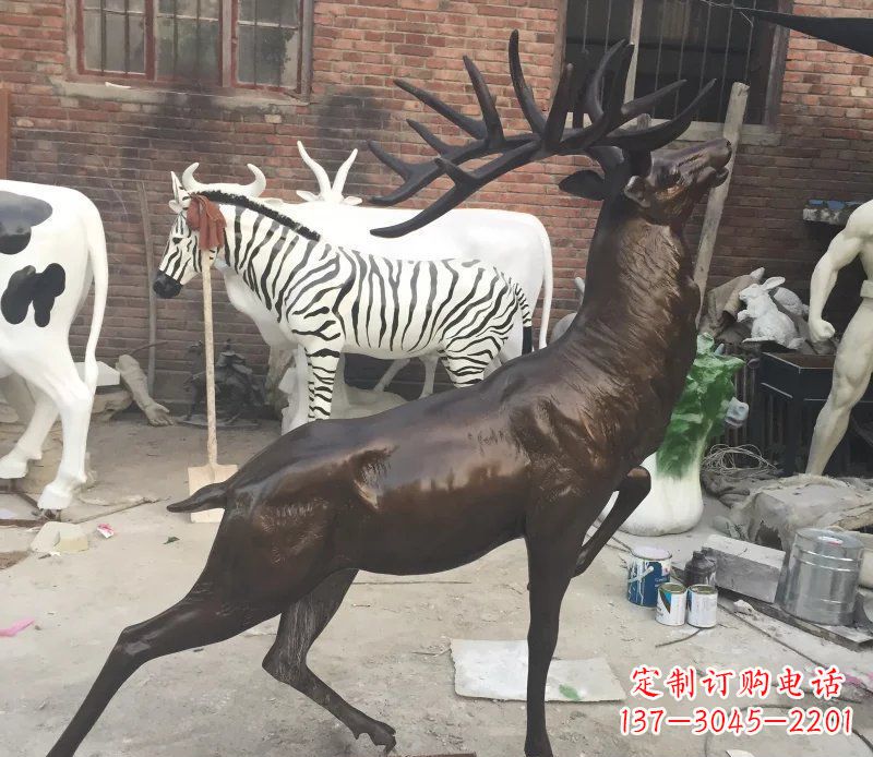 辽宁羚羊公园动物铜雕,欣赏自然之美