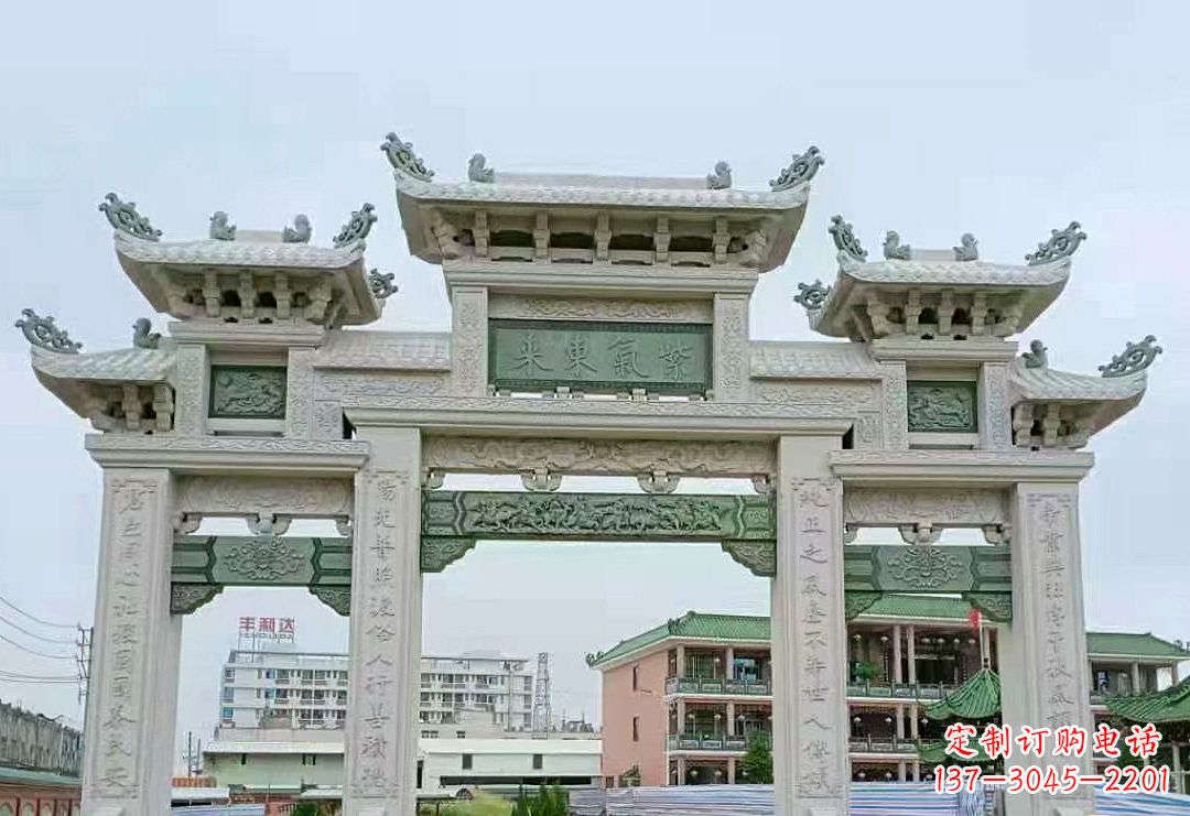 辽宁精美的牌楼石雕雕塑