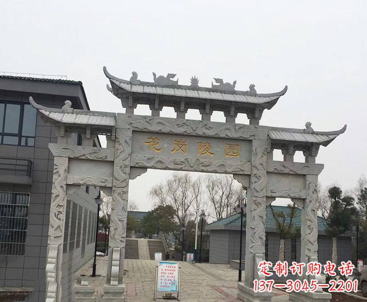 辽宁精美牌楼石雕，精致雕琢精美臻品