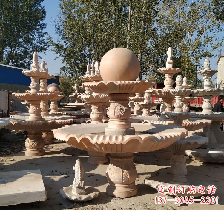 辽宁中领雕塑砂岩喷泉雕塑