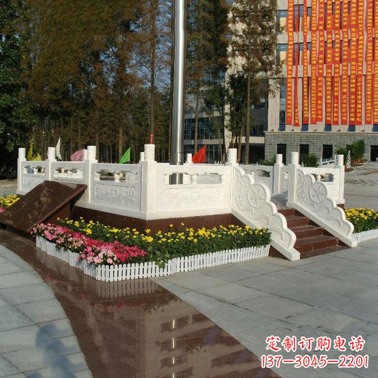 辽宁高端定制玉石汉白玉石雕广场升旗台