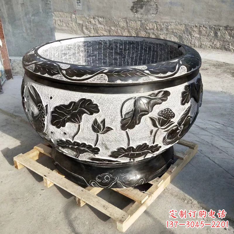 辽宁欣赏古典韵味,青石仿古水缸雕塑尽显典雅