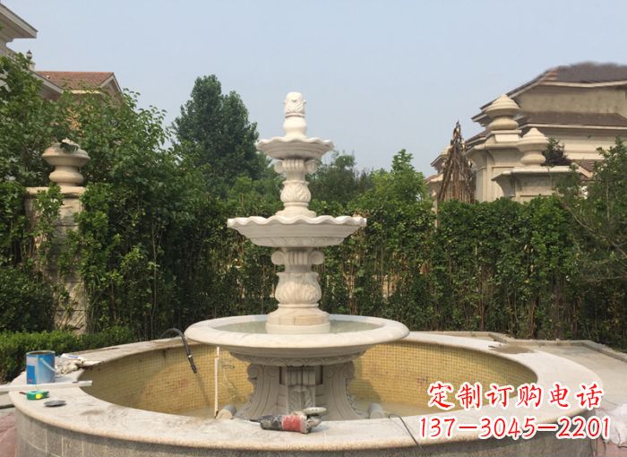 辽宁三层喷泉公园石雕--唤醒公园原始的气息