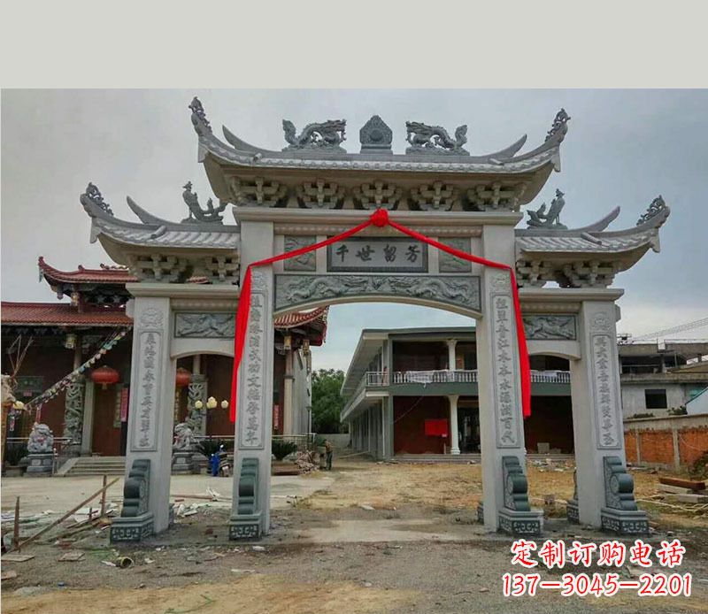 辽宁以传统工艺为源的独特牌坊石雕