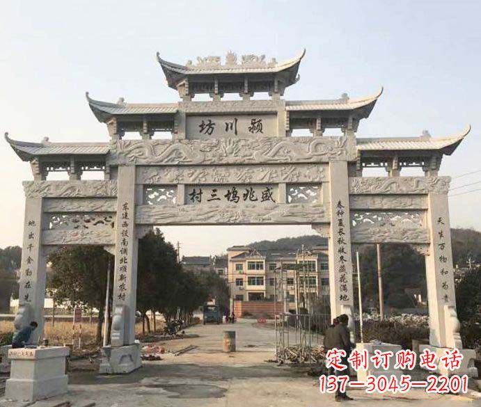 辽宁特色大理石牌坊雕塑