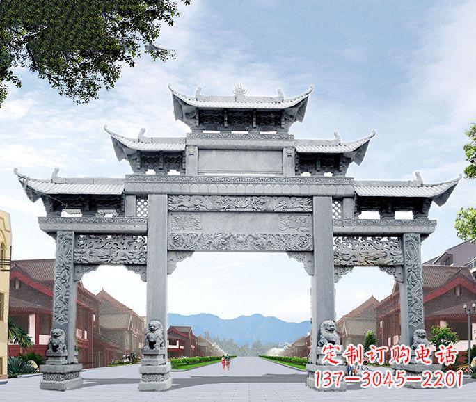 辽宁高品质牌坊石雕,为您量身定制