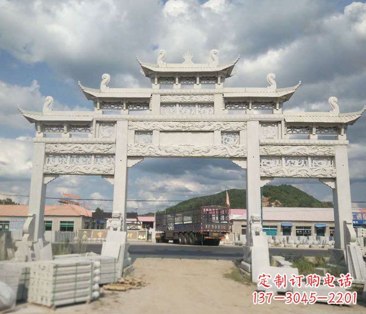 辽宁精美大理石牌坊石雕——给您的家园增添优雅气质