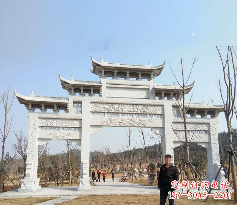 辽宁中领雕塑-牌坊石雕精美无比