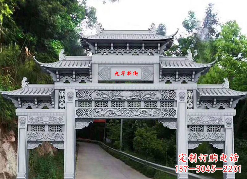 辽宁三门五楼石雕牌坊