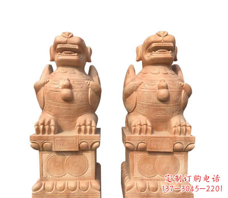 辽宁石雕古代神兽貔貅雕塑 