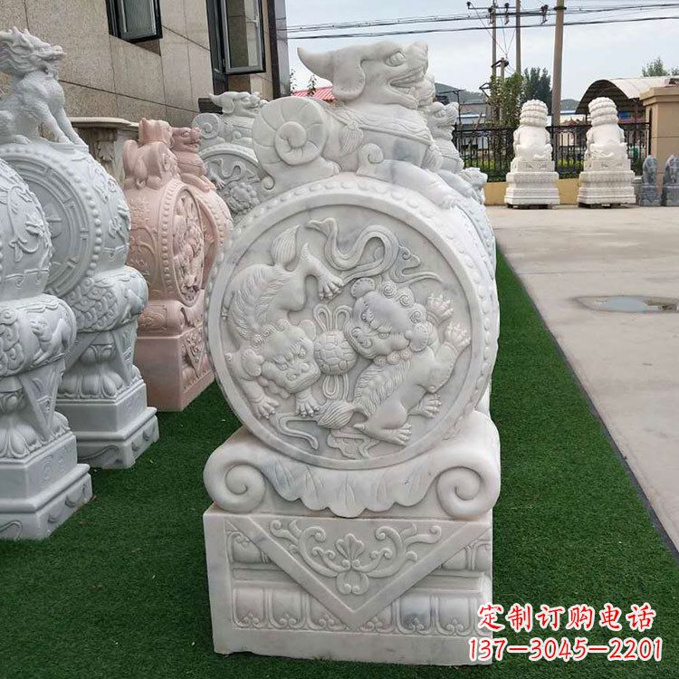 辽宁石雕牌坊抱鼓石,有艺术气息的雕塑定制