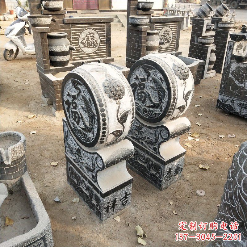 辽宁石雕青石门墩雕塑